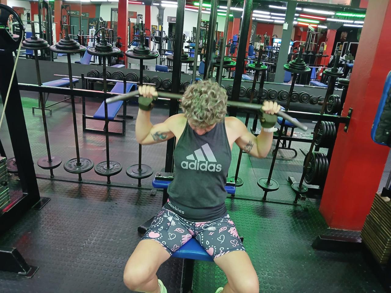 Member training shoulder press